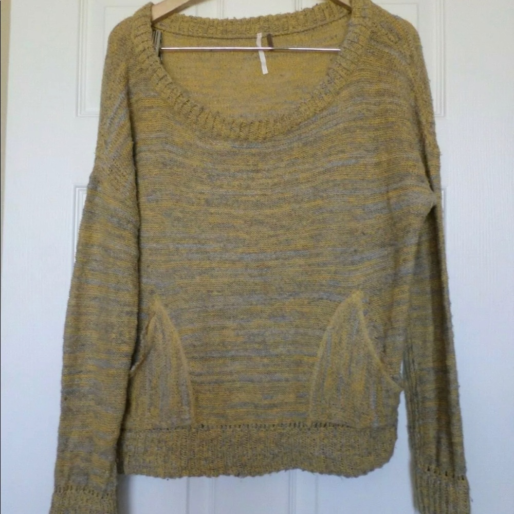 Free People wide neck off-shoulder slouchy sweater